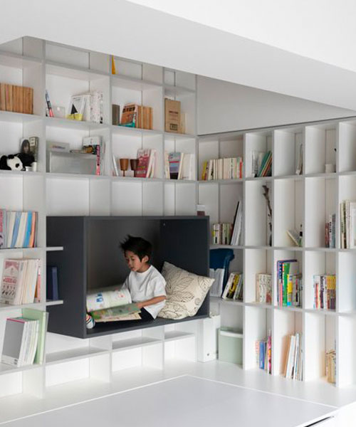 rhymedesign builds playful nooks and boxes into an apartment in nagoya, japan