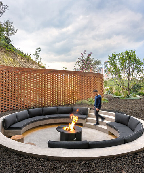 studio 91's 'casa canto' in mexico features circular garden conversation pit