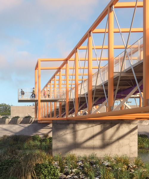 SPF:architects designs 'rumblefish' bridge to inspire community collision in los angeles
