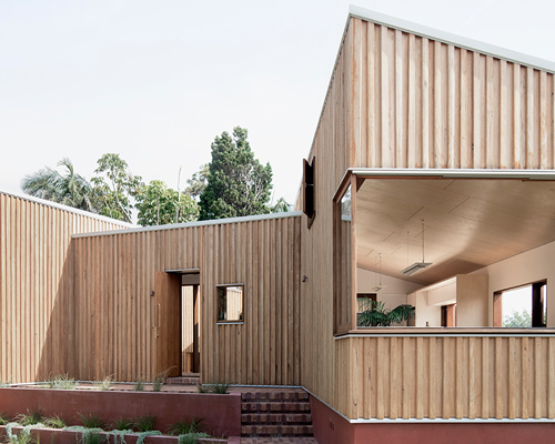 TRIAS conceives 'three piece house' as a collection of pavilions in timber and brick
