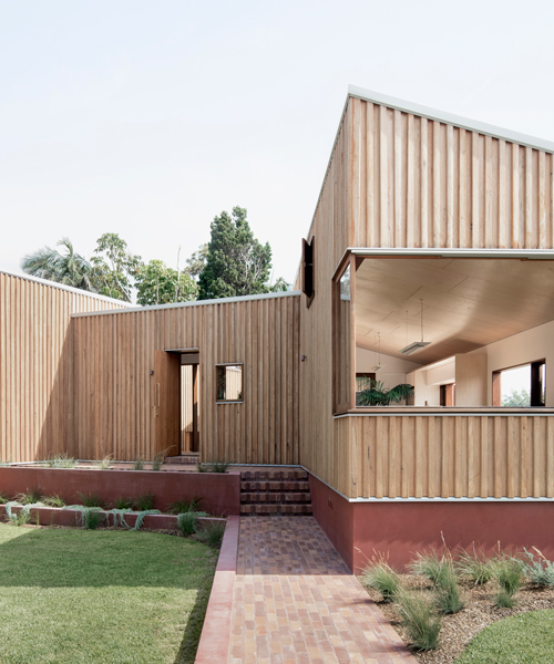 TRIAS conceives 'three piece house' as a collection of pavilions in timber and brick
