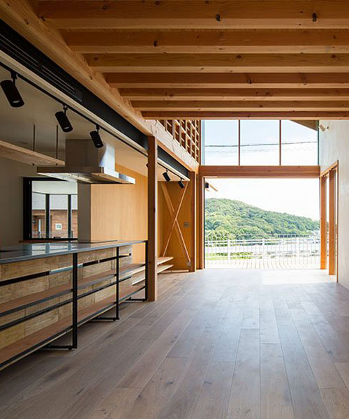 yo irie architects builds a shelf-like frame inside a japanese house to encourage airflow