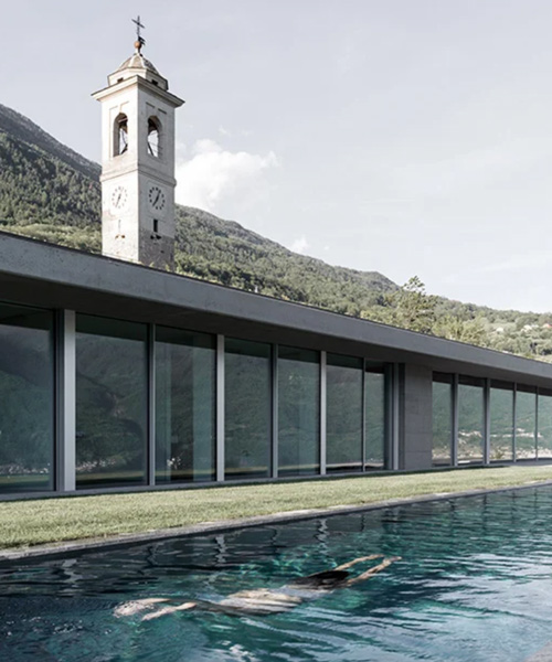 alfredo vanotti's 'G house' overlooks the mountainous landscape of northern italy
