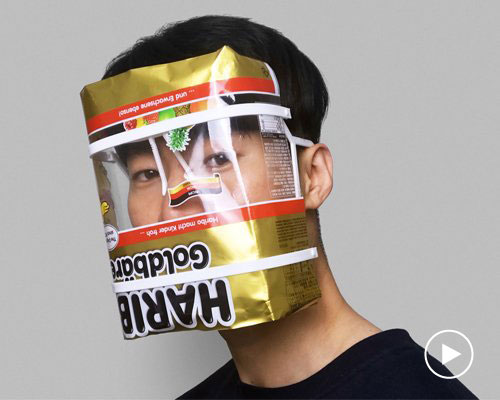 the 'ANYTHING' face shield can be made using whatever's around you, even a haribo packet