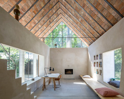 architekti BKPŠ extends family home in slovakia to feature exposed brick ceiling
