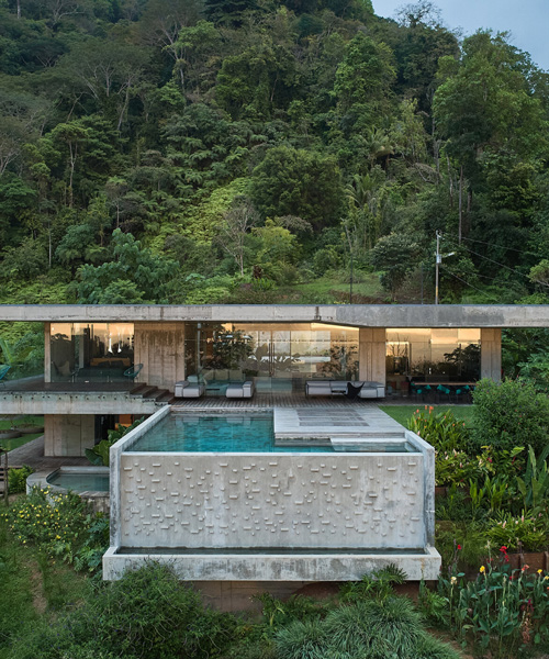 art villa resort in costa rica includes hillside dwelling with concrete swimming pool