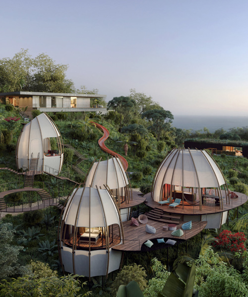 art villas resort in costa rica to welcome cone-shaped pods nestled in the jungle landscape