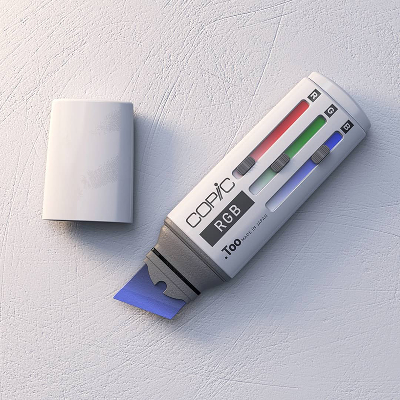 berkay gursoy conceptualizes copic marker pen with a RGB slider