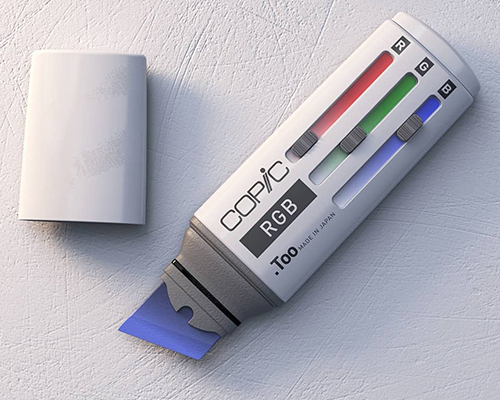 berkay gursoy conceptualizes copic marker pen with a RGB slider