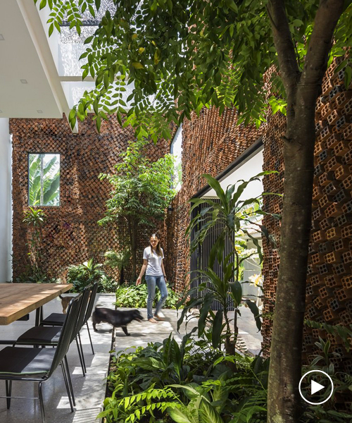 breathing walls improve the indoor air quality of this vietnam house designed by CTA