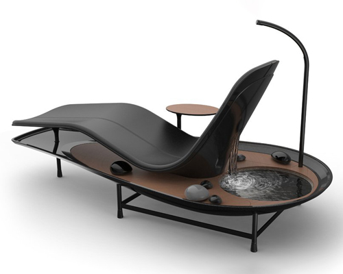 lie back and relax in your own zen garden with the dhyan chaise lounge concept