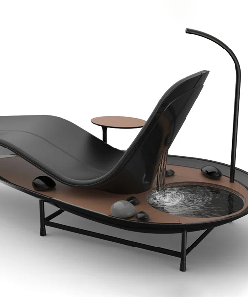 lie back and relax in your own zen garden with the dhyan chaise lounge concept