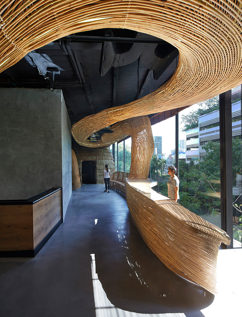 Yoga studio 'pod' with instructor. Vikasa Yoga Centre, Bangkok, Thailand.  Architect: Enter Projects , 2020 Stock Photo - Alamy