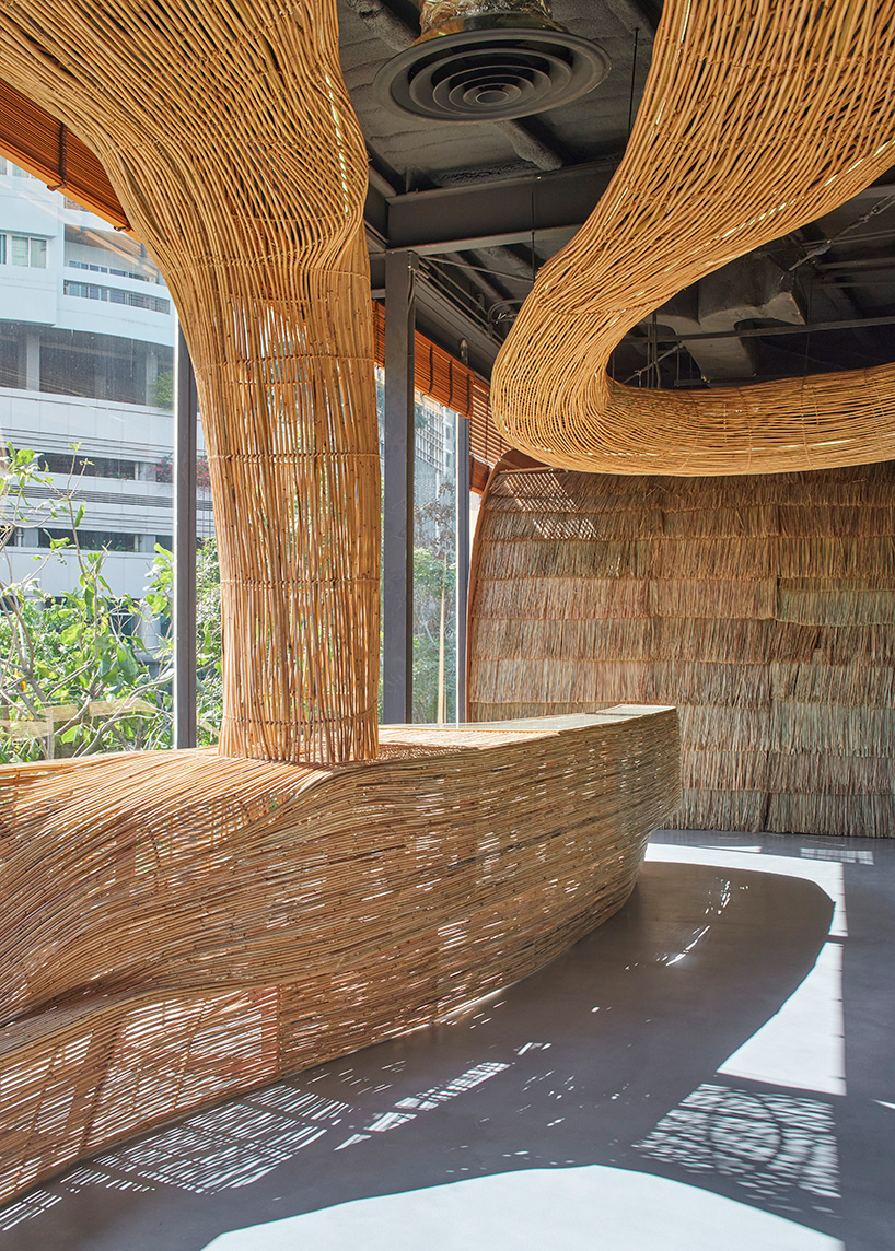 Yoga studio 'pod' with instructor. Vikasa Yoga Centre, Bangkok, Thailand.  Architect: Enter Projects , 2020 Stock Photo - Alamy