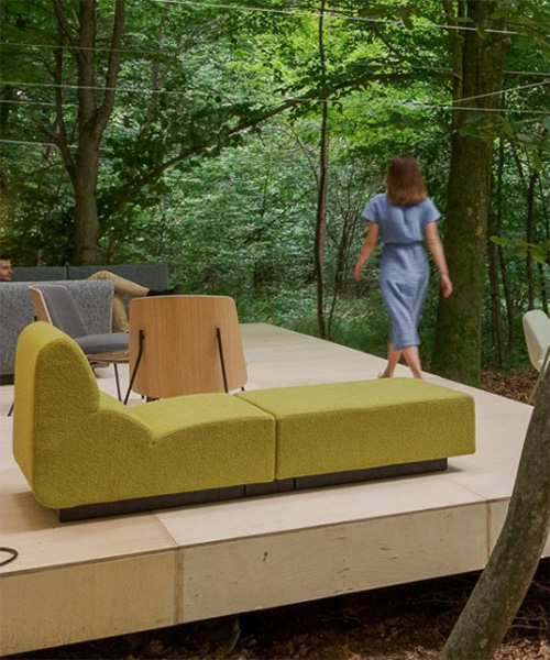 furniture in the forest: prostoria sets design objects amid croatian woodland for 'revisiting analogue’