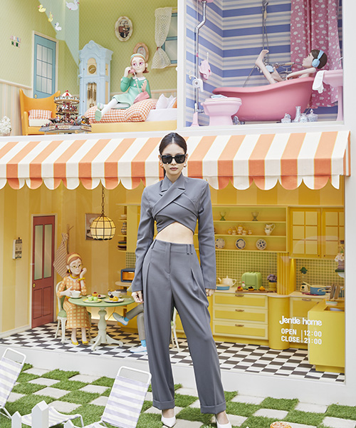 GENTLE MONSTER's dollhouse pop-up store boasts a half-scaled façade