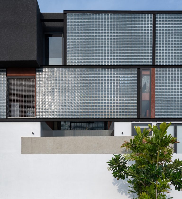 Archimontage Designs Sena House In Bangkok With Glass Block Walls