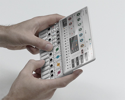 this conceptual smartphone by gris design has an actual synthesizer built right into it