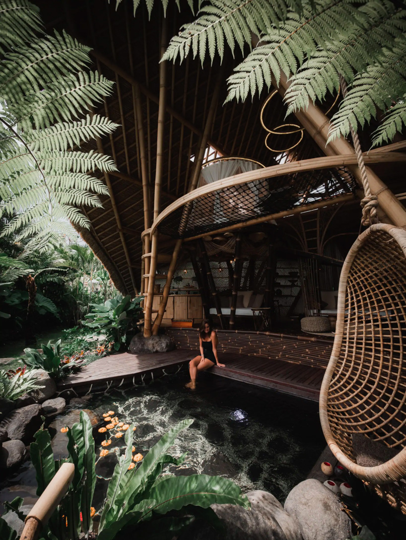 studio WNA builds all-bamboo 'hideout horizon' glamping house in bali