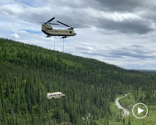 'into the wild' bus airlifted from remote alaskan landscape in light of public safety concerns