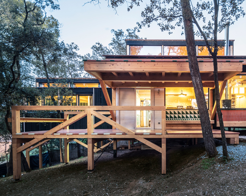 BOSC HOUSE by joan poca arquitecte carefully inhabits a forest in barcelona