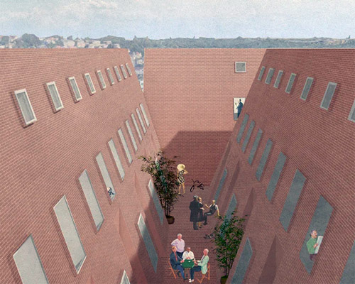paradigma ariadné designs residential complex with social roof terrace in prague