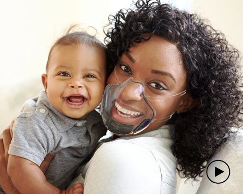 leaf is the world's first transparent n99+ HEPA filter mask with UV-C self sterilisation