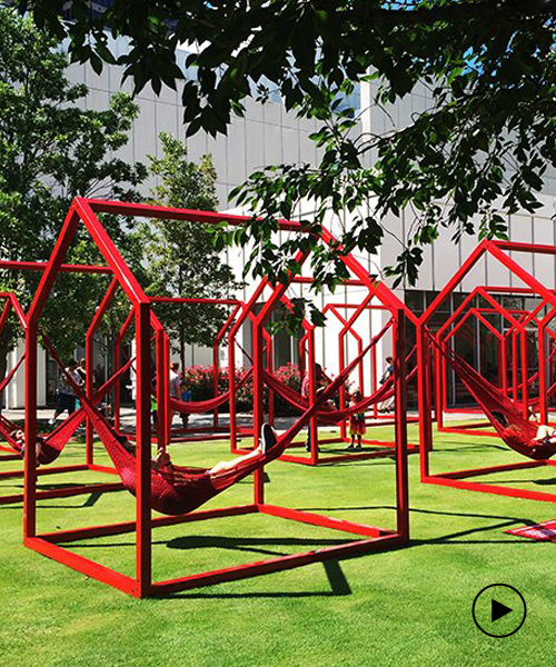 'mi casa, your casa' is a playful urban installation for the time of social distancing