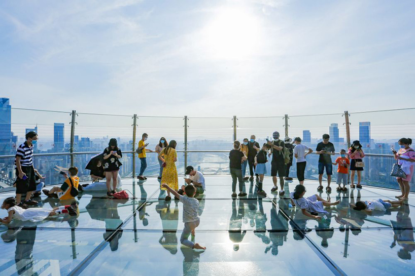 safdie architects' horizontal skyscraper opens to visitors in china
