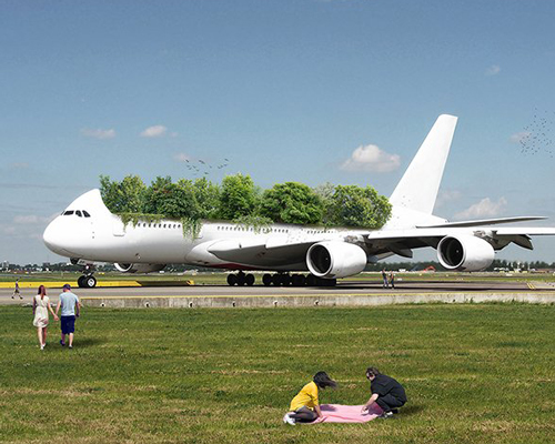 'the urgency to slow down' imagines transportation as giant green planters