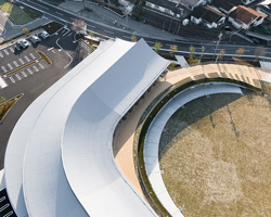 NIKKEN SEKKEI articulates welcoming community hub in japan around external courtyard