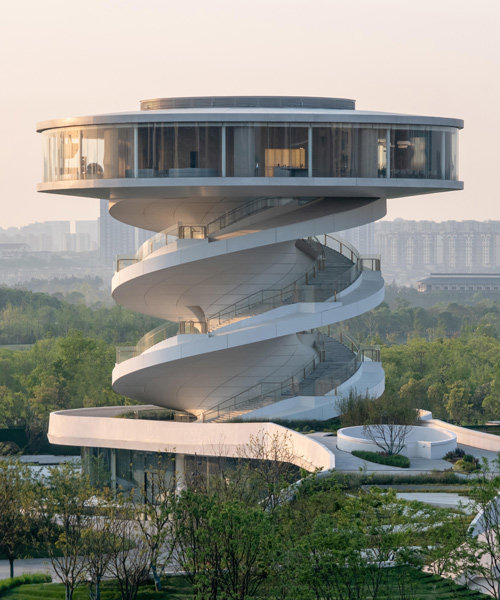 nordic office of architecture designs spiraling observation tower as part of 'nanchang waves'