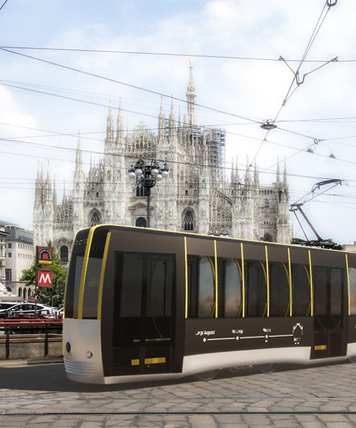 passerella by arturo tedeschi imagines a new socially-distanced tram for milan
