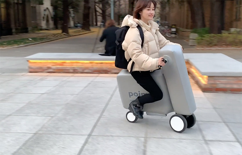 poimo, an inflatable electric scooter that fits inside your backpack