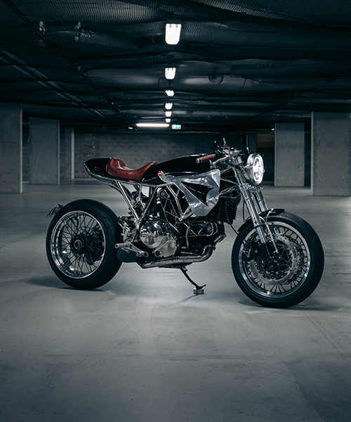 purpose built moto's ducati GT1000 sport classic crowned with spot taillight
