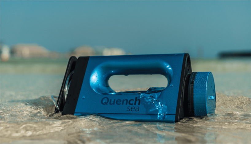 QuenchSea, a portable, low cost device that turns seawater into drinking water