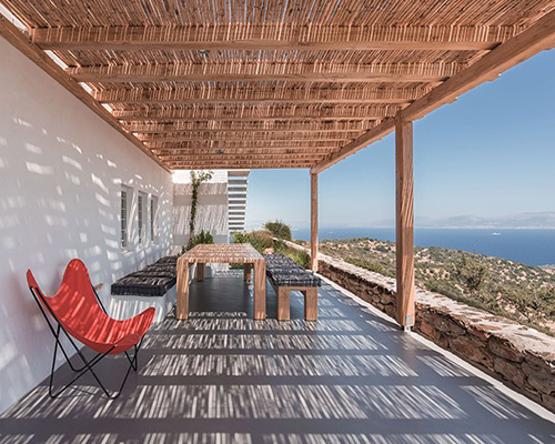 r.c. tech embeds summer house with viewing plateaus in greek landscape