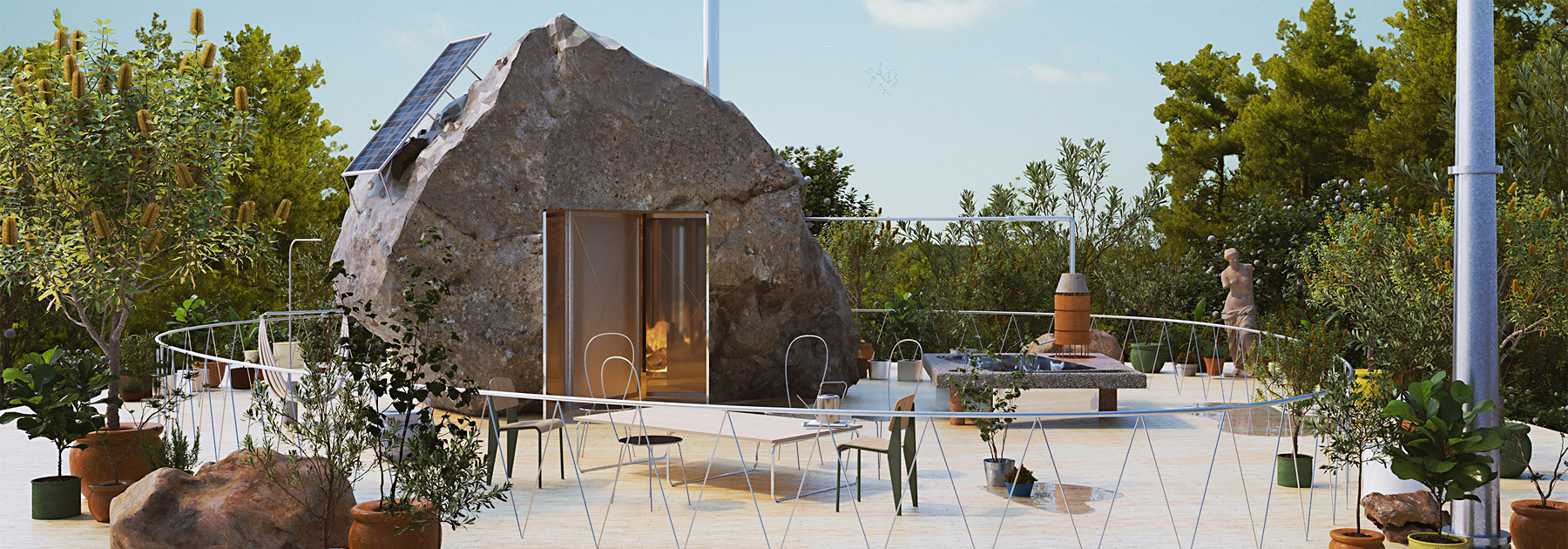 'the future of living' proposes exposed, open-plan structures for collective living in australia