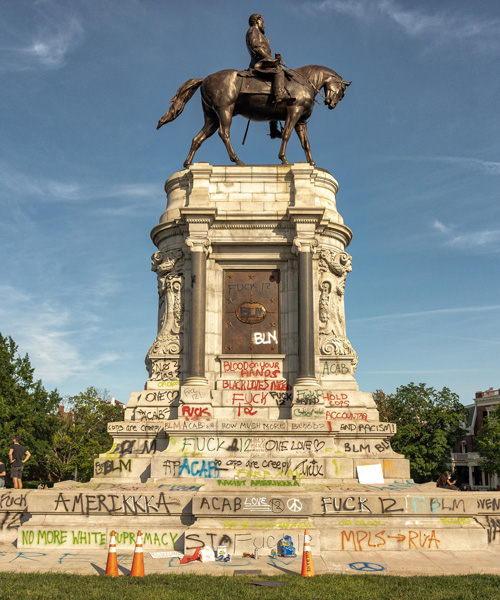 racist monuments across the world are being defaced and removed amid protests