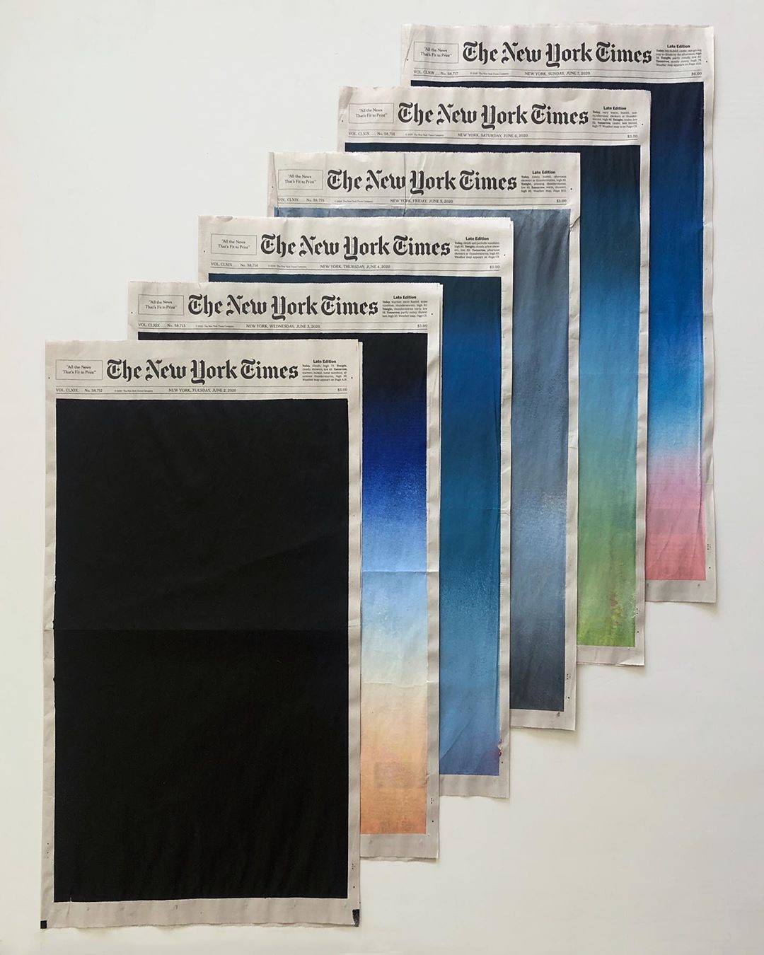 sho shibuya paints sunrises from a small window onto the new york times