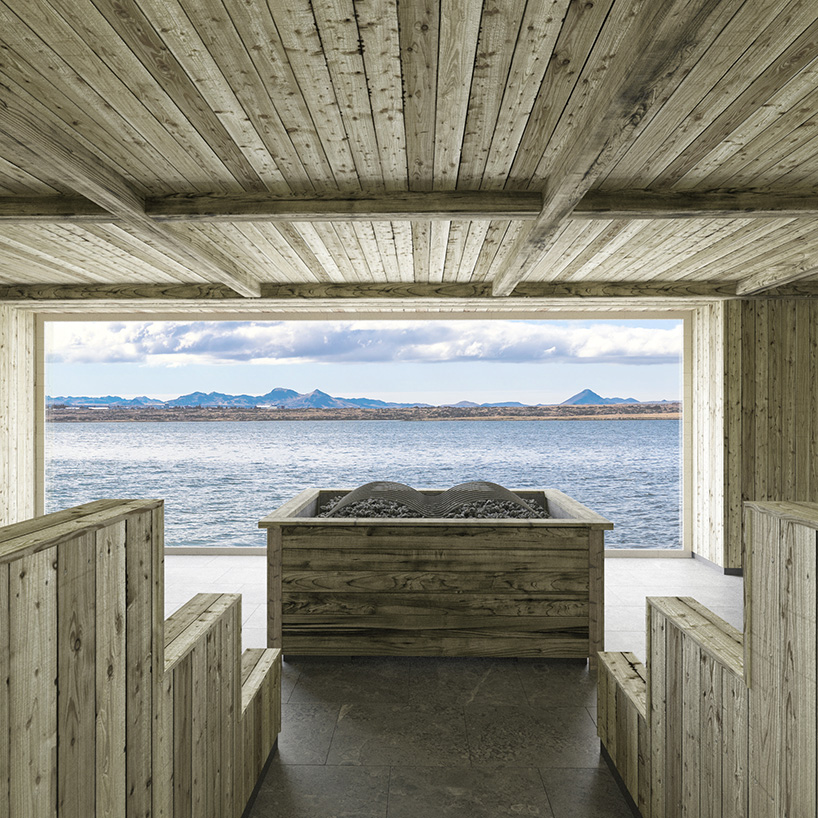 sky lagoon, iceland’s new geothermal lagoon featuring a swim-up bar with ocean views