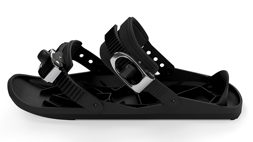 turn your shoes into mini skis with snowfeet, a combination of skis and  skates