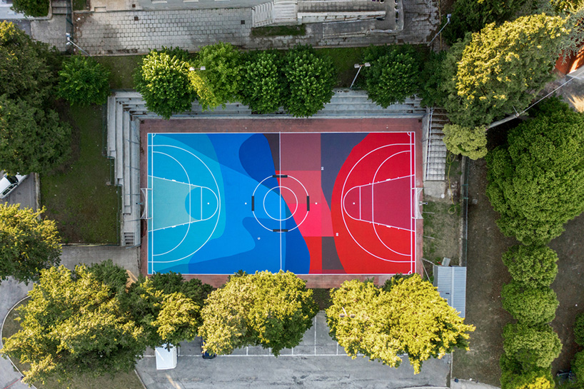 street artist giulio vesprini regenerates playground in italy with vibrant colors