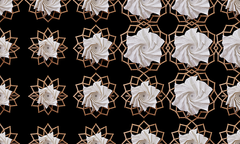 studio samira boon digitally fabricates adaptable origami installation, HORTUS BIONICA designboom
