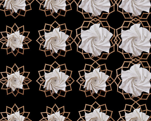 studio samira boon digitally fabricates adaptable origami installation, HORTUS BIONICA