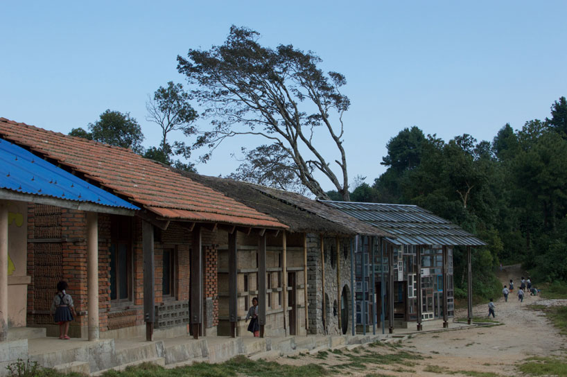 supertecture uses donated bricks from earthquake ruins to extend a school in nepal