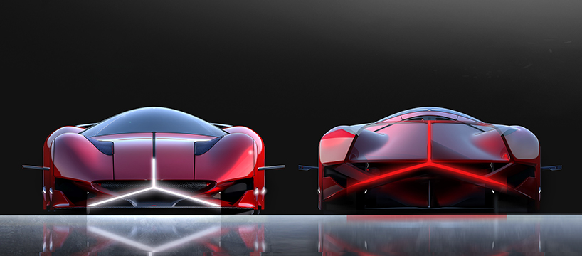 red sun concept car by wayne jung is a solar-powered mercedes-benz hypercar