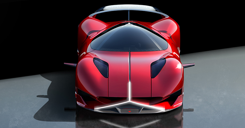 red sun concept car by wayne jung is a solar-powered mercedes-benz hypercar