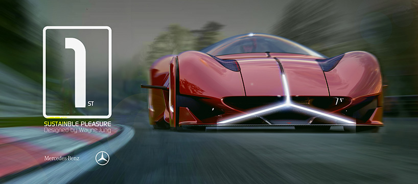 red sun concept car by wayne jung is a solar-powered mercedes-benz hypercar