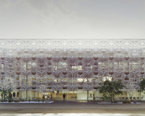 germany's 'texoversum' research center for textile technology to be cloaked in fiber facade
